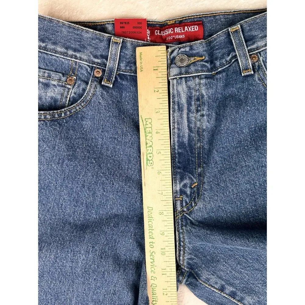 Women’s Levis 550 Jeans Classic Relaxed Fit Misses Size 10 Long Y2K Vtg 30”